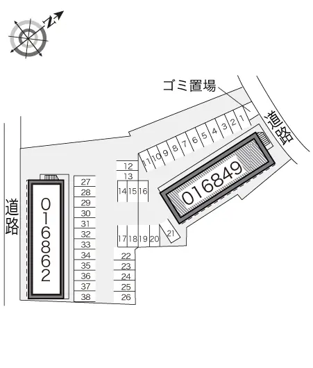 ★手数料０円★鈴鹿市南若松町　月極駐車場（LP）